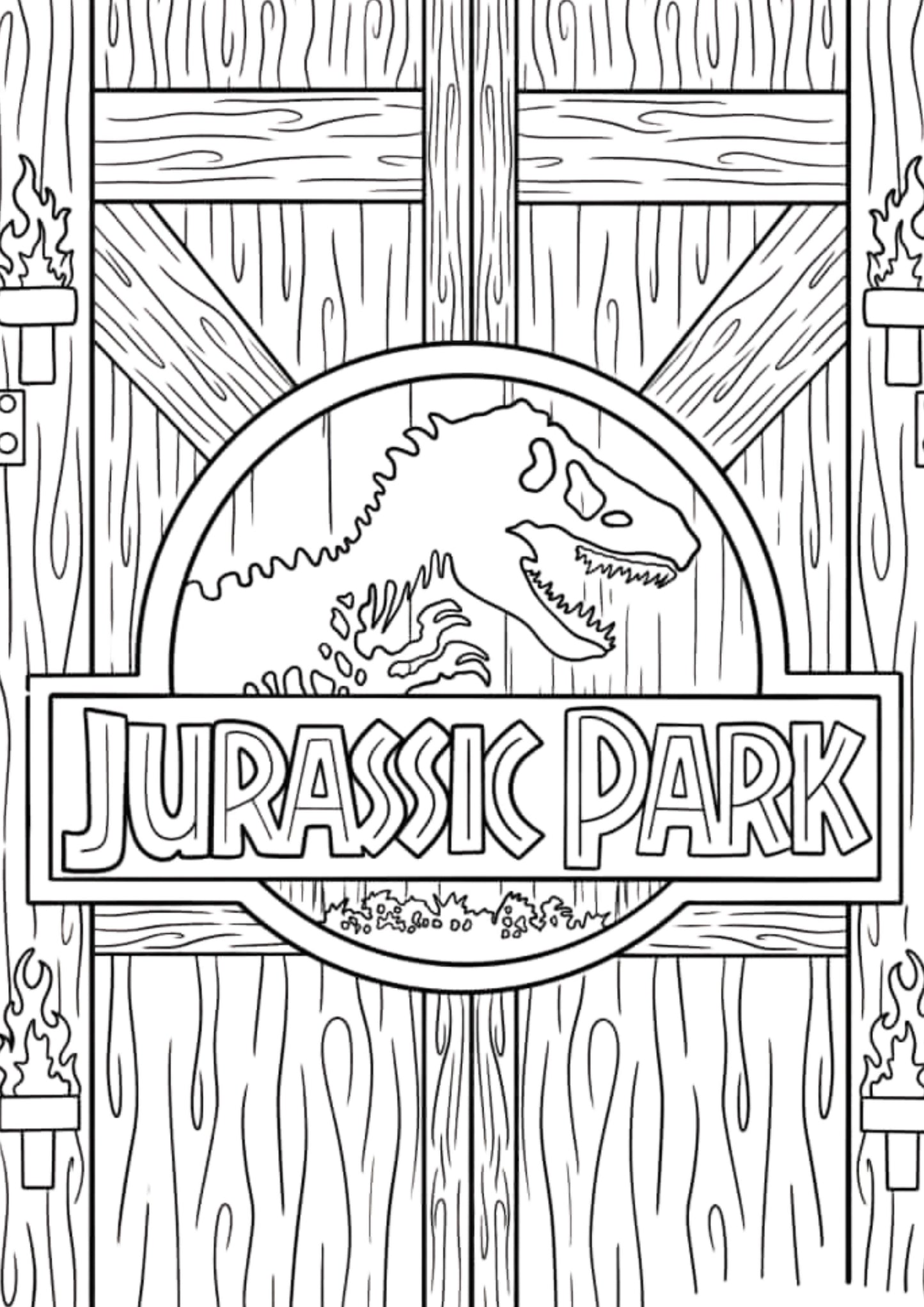 Jurassic Park Colouring Book