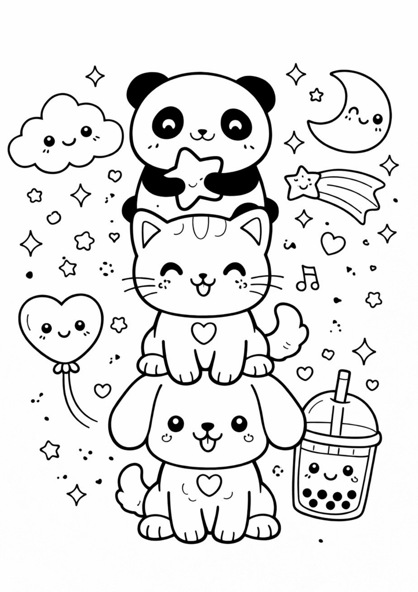 Kawaii Colouring Book