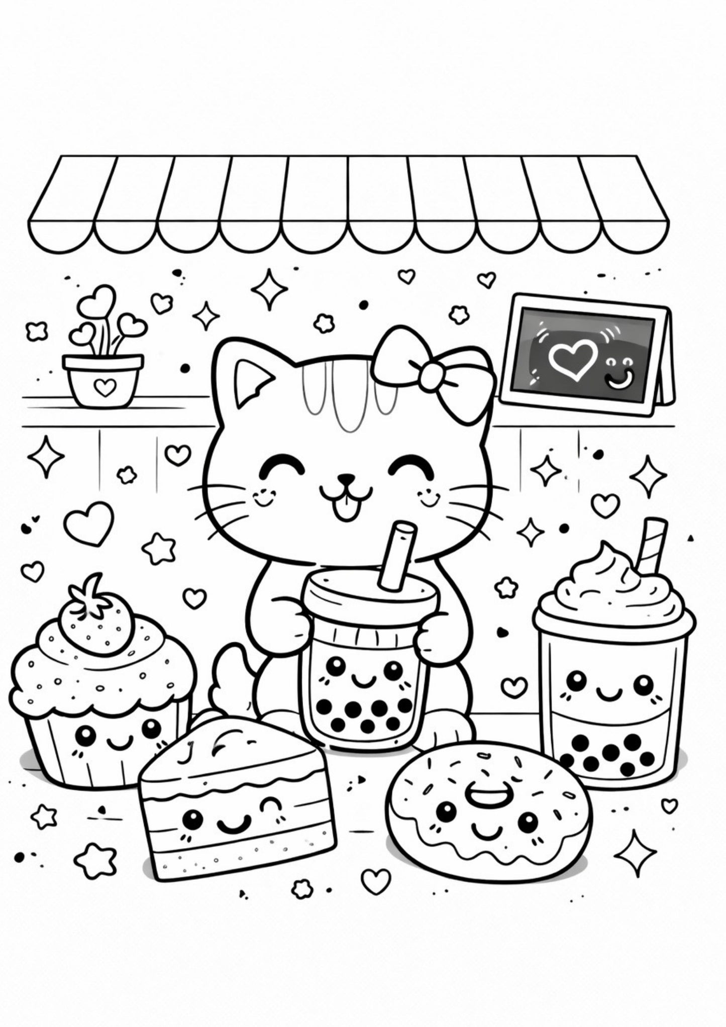 Kawaii Colouring Book