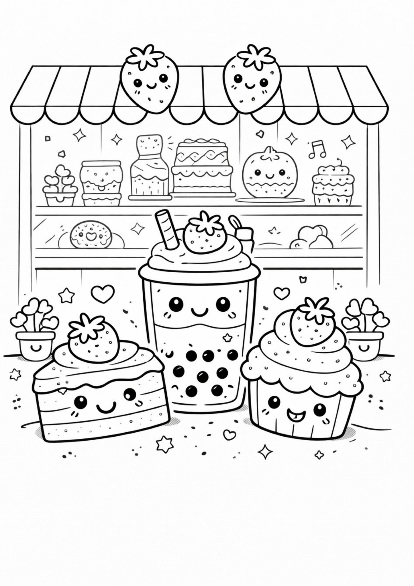 Kawaii Colouring Book