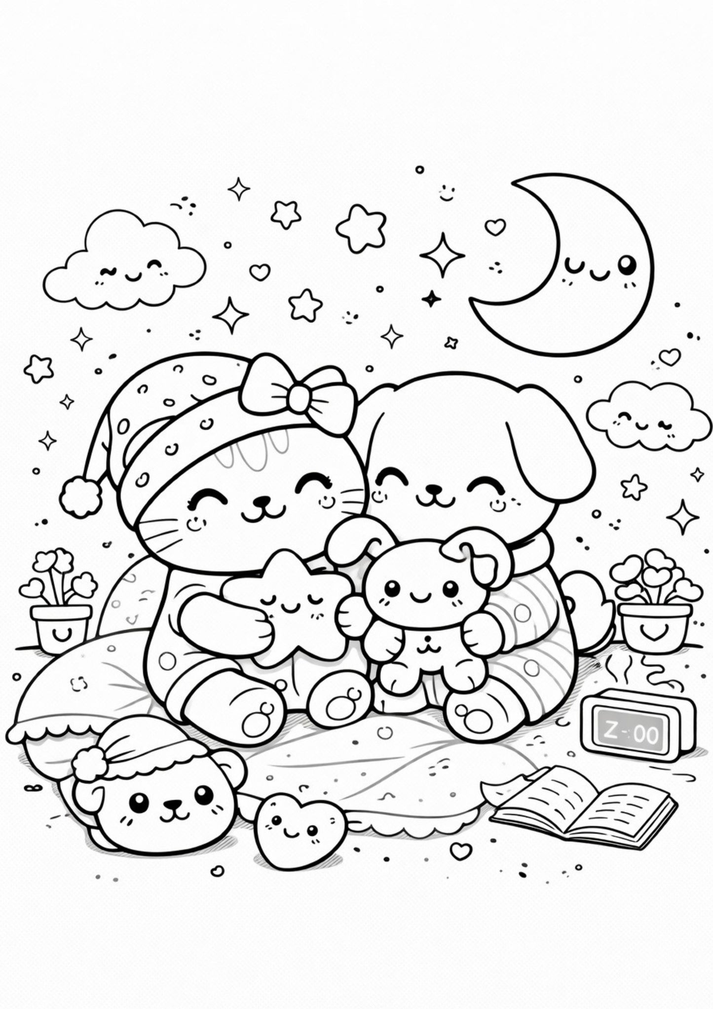 Kawaii Colouring Book