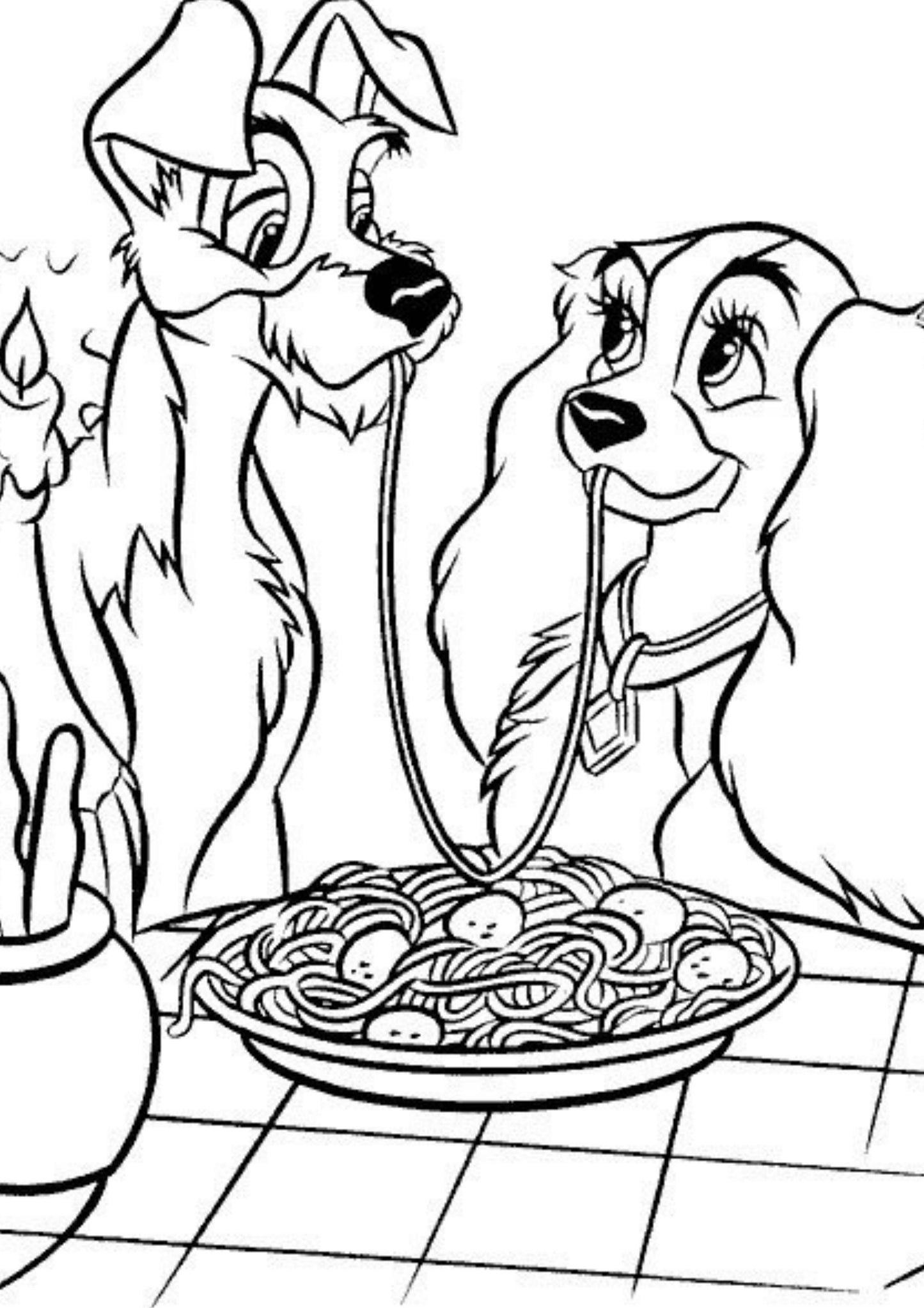 Lady and the Tramp Colouring Book