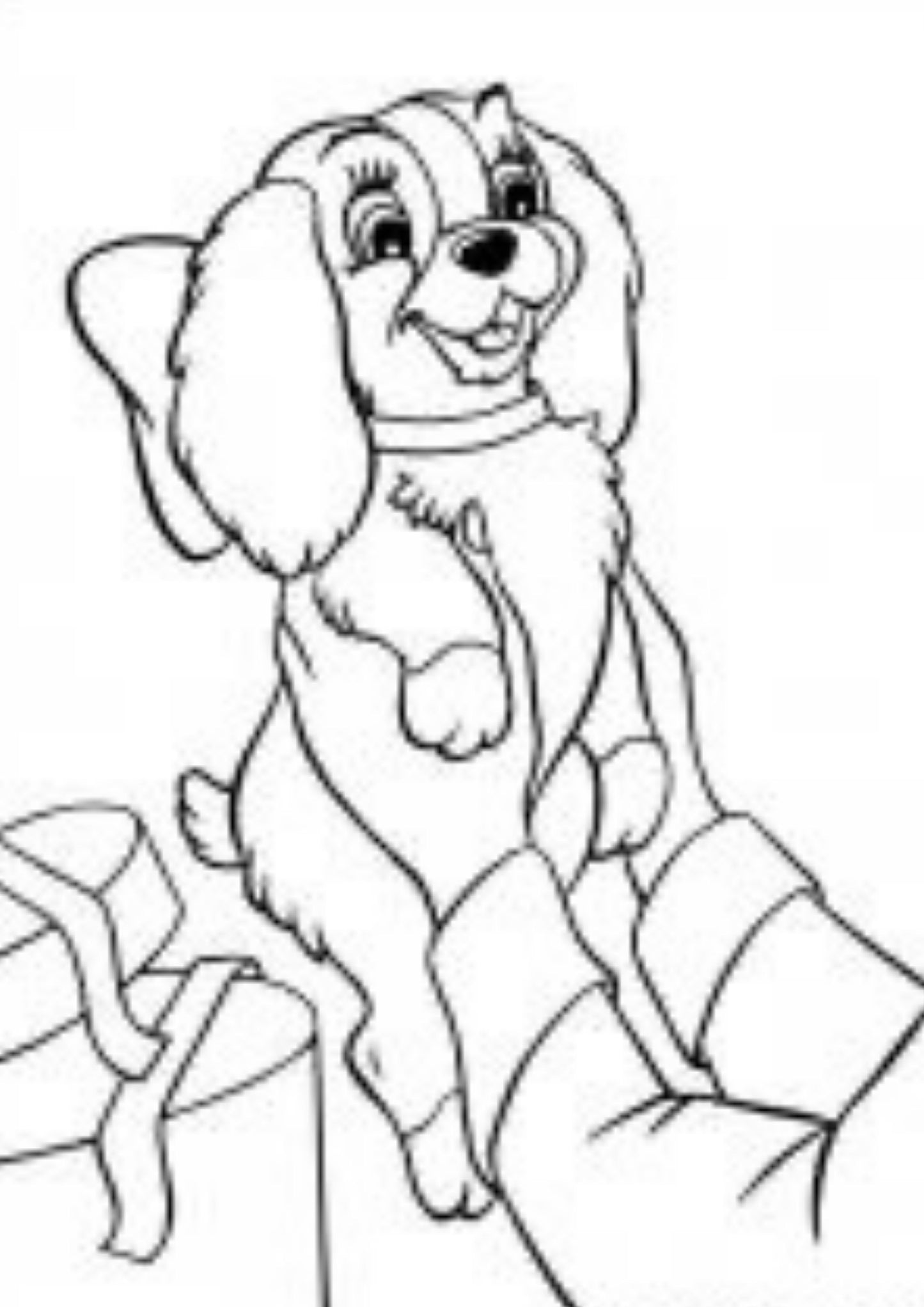 Lady and the Tramp Colouring Book