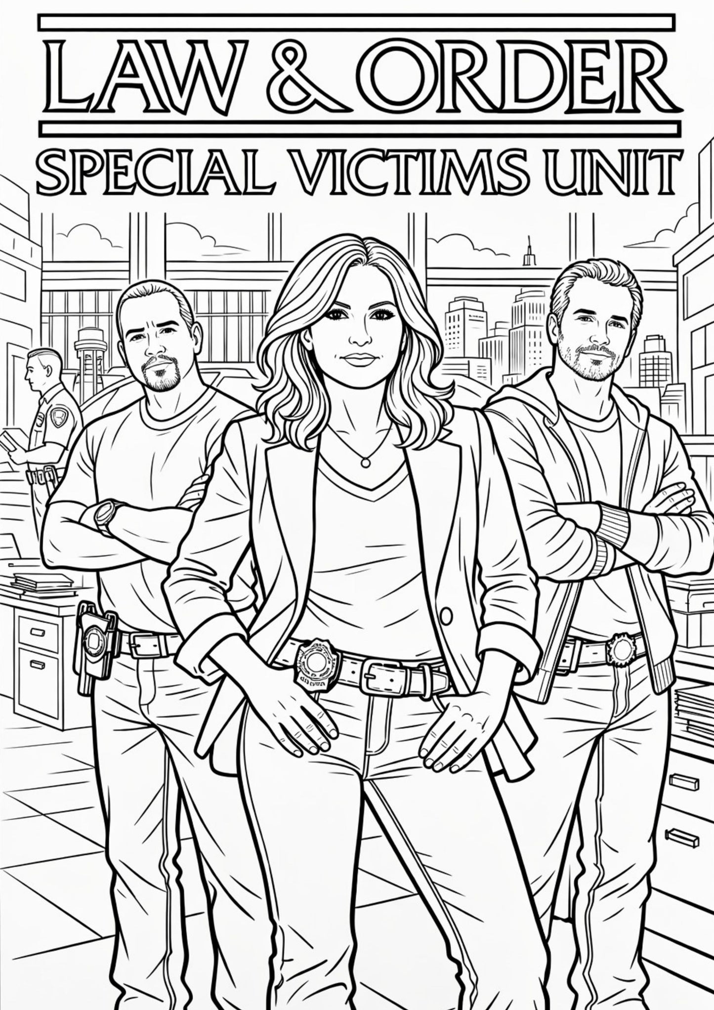 Law and Order Colouring Book
