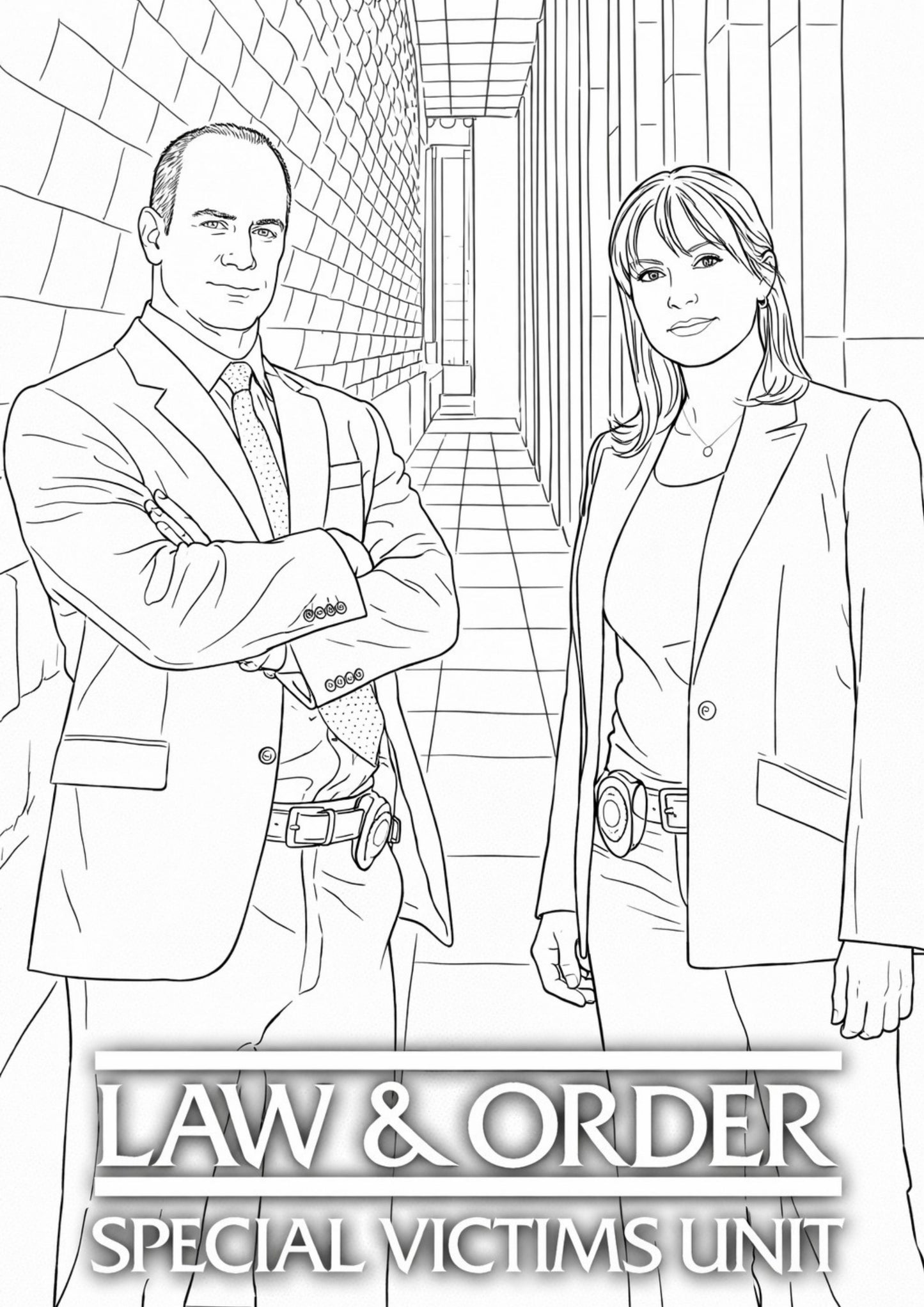 Law and Order Colouring Book
