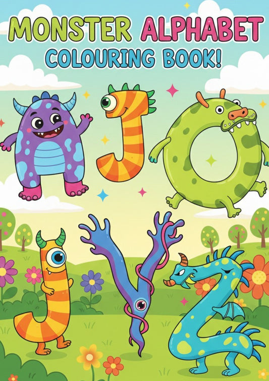 Monster Alphabet Colouring Book