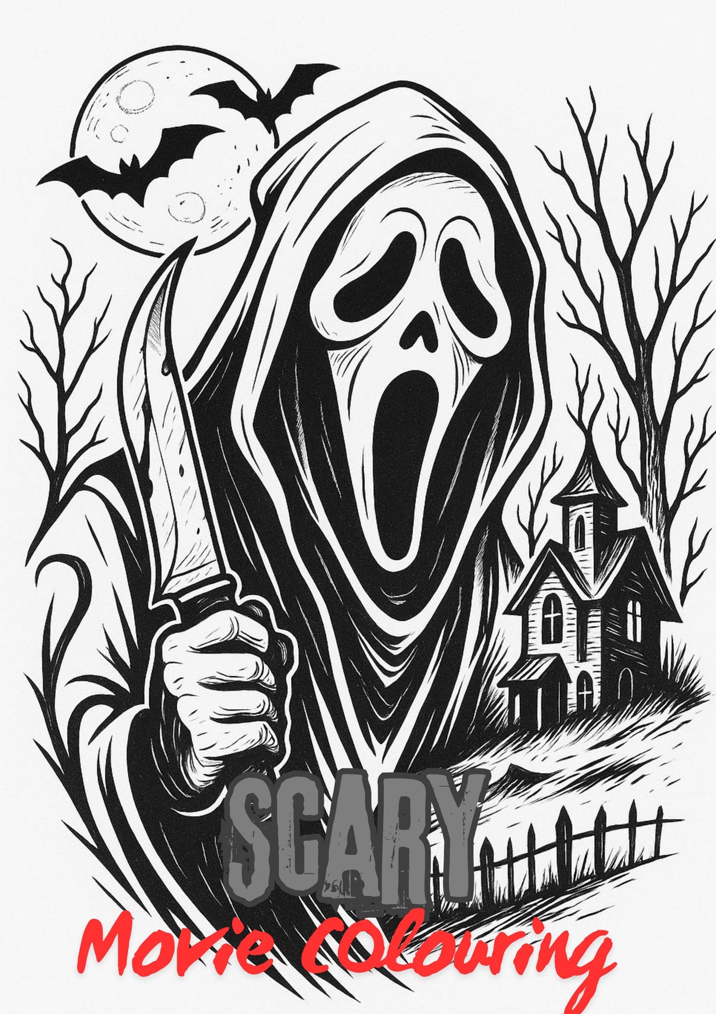 Scary Movie Colouring Book