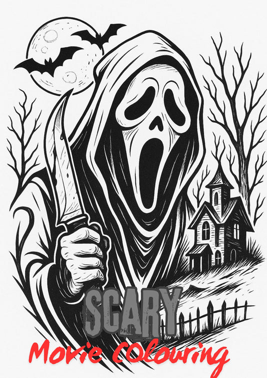 Scary Movie Colouring Book