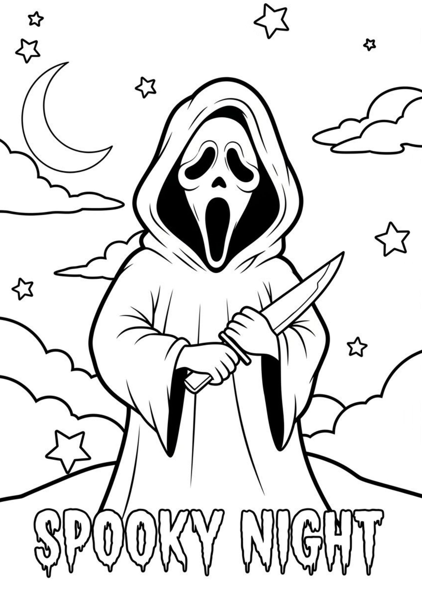Scary Movie Colouring Book