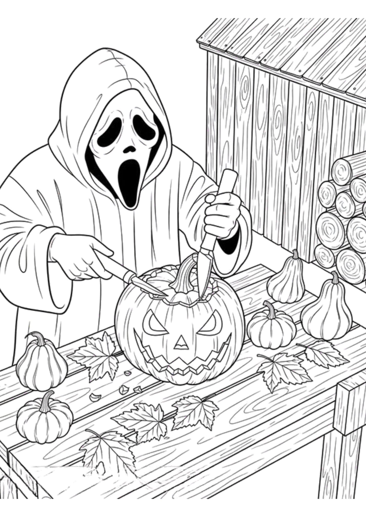 Scary Movie Colouring Book
