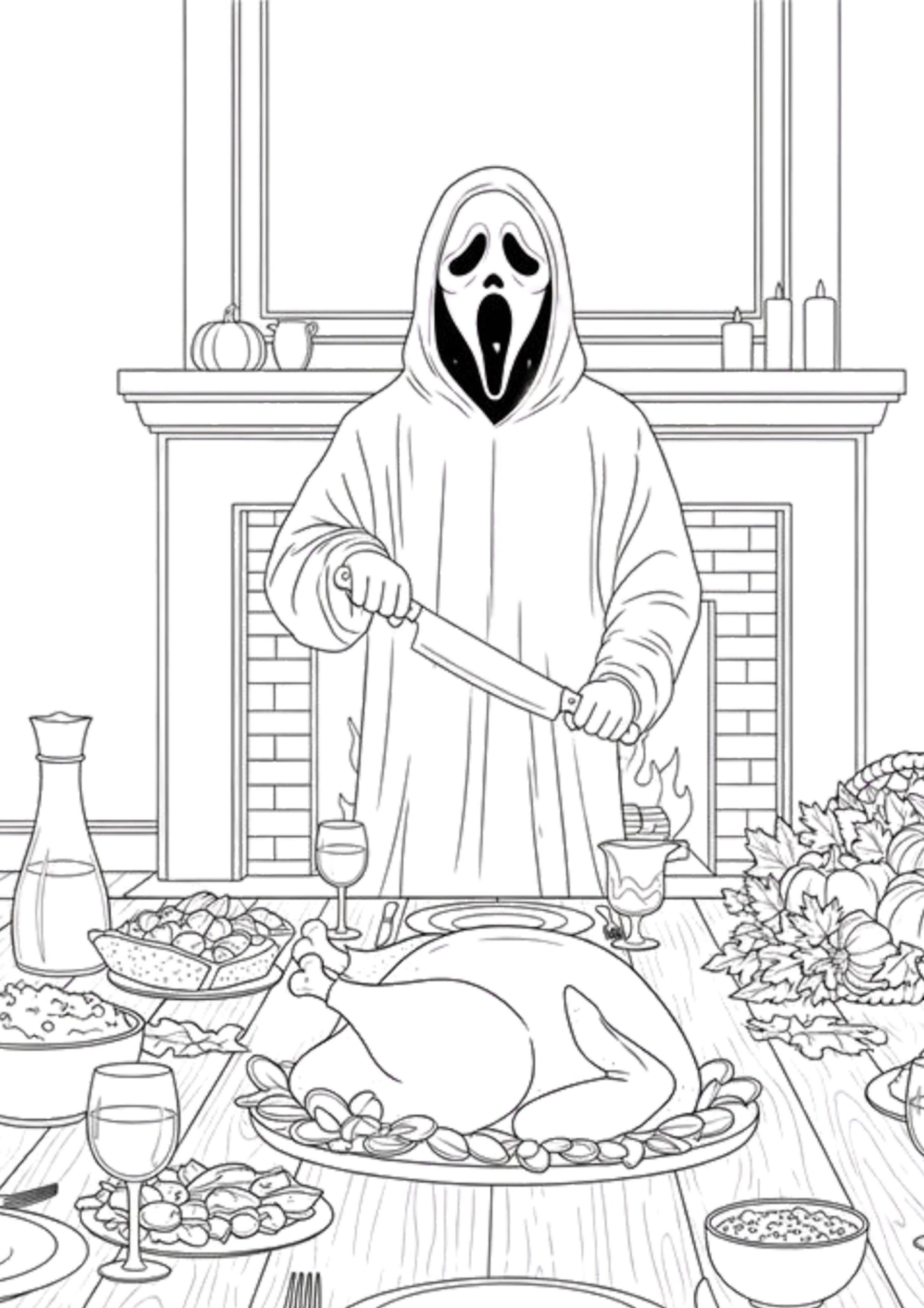 Scary Movie Colouring Book