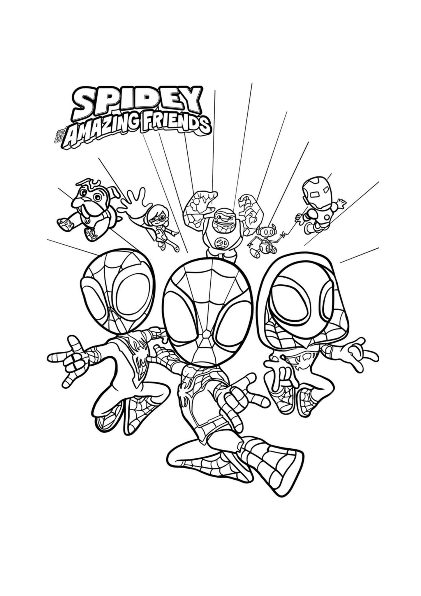 Spidey and Friends Colouring Book