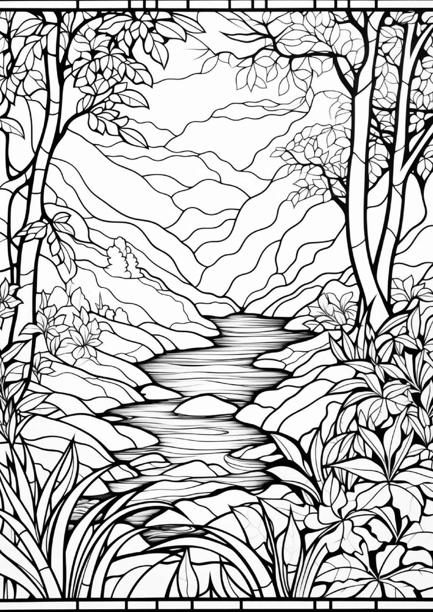 Stained Glass Window Colouring Book