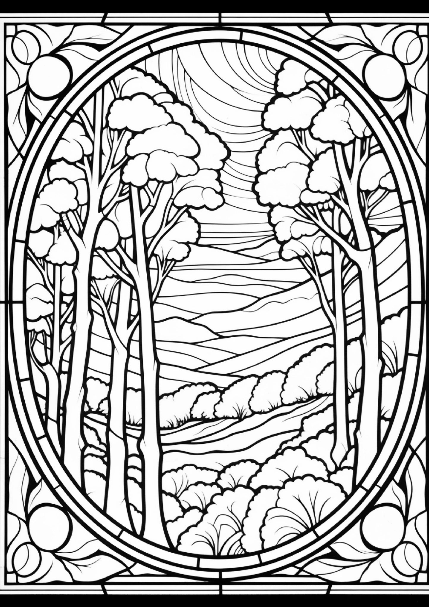 Stained Glass Window Colouring Book