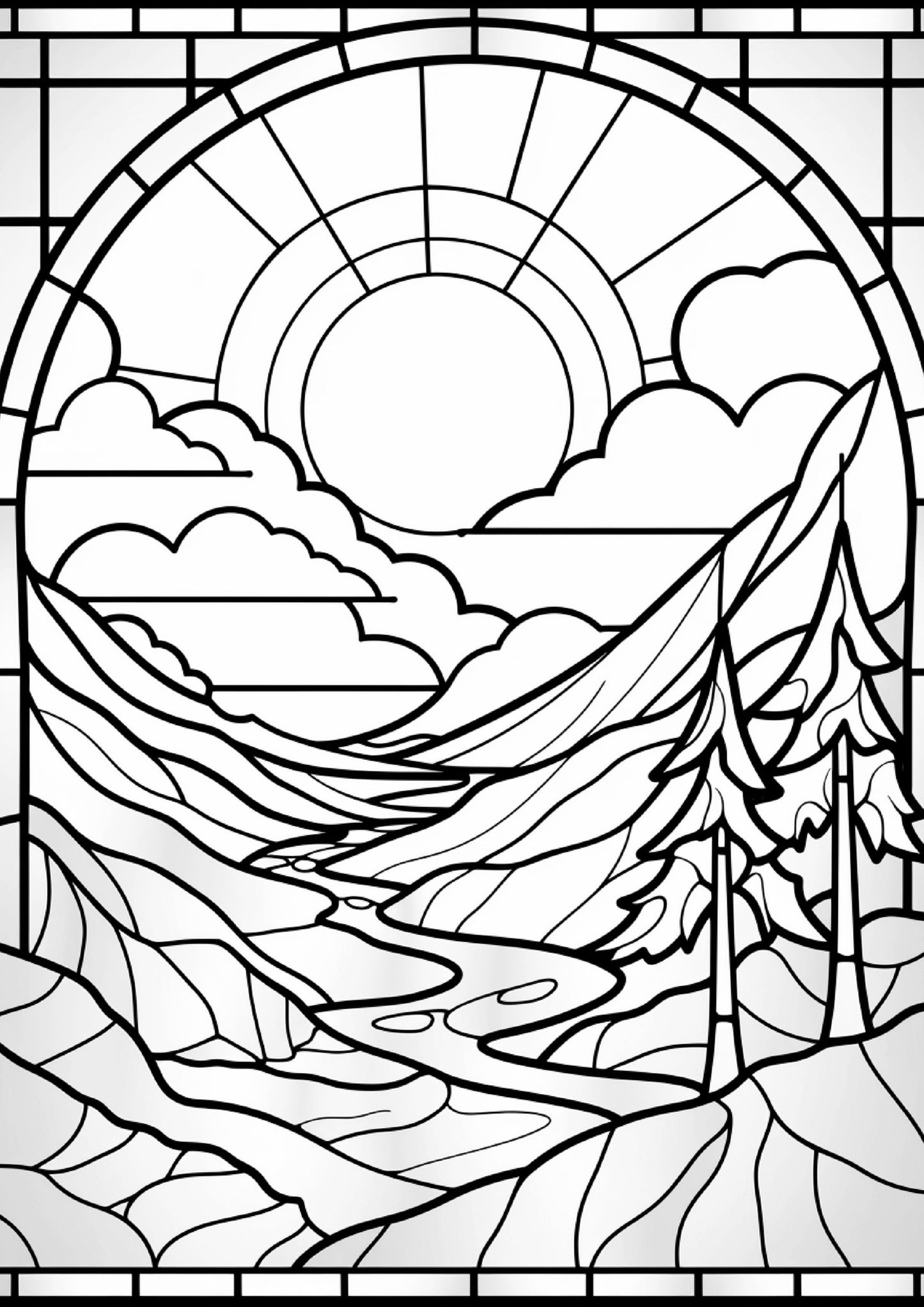 Stained Glass Window Colouring Book