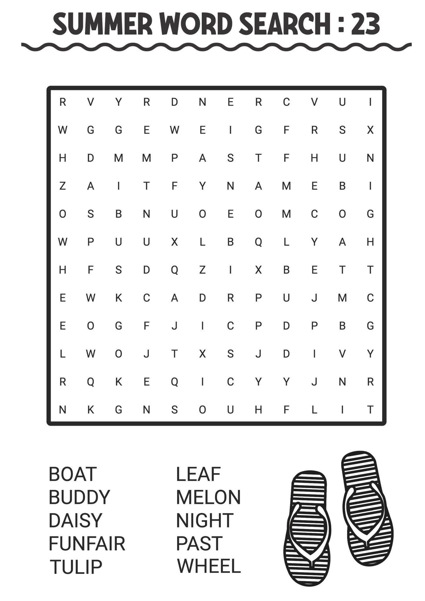 Summer Wordsearch Colouring Book