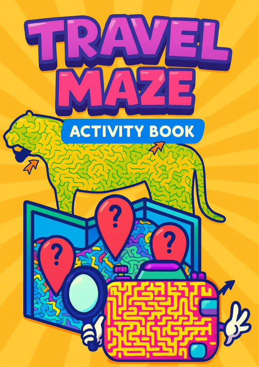 Travel Maze Colouring Book